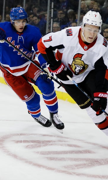 Pageau scores twice, Senators rout Rangers 6-2